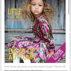 Alivia Simone 100% Silk Pink Vines Tie Waist Dress